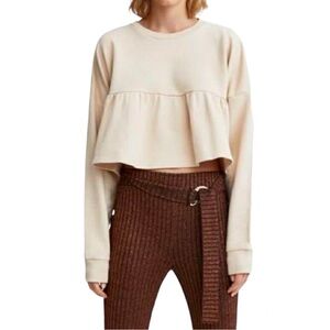 Zara ruffle crewneck